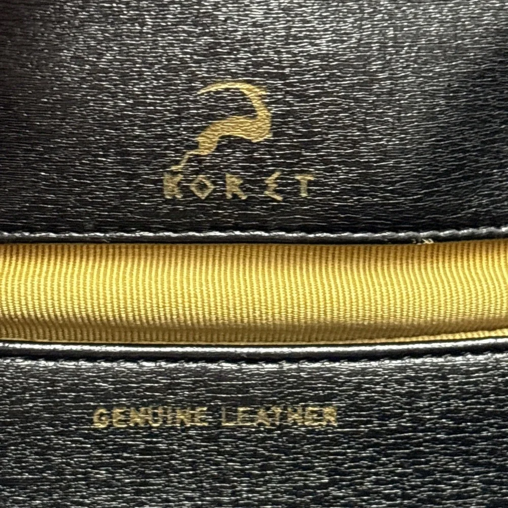 Koret Vintage Gray Neutral Suede‎ Evening Gold Accent Top Handle Handbag